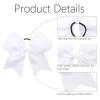 image16PCS 8quot Large Cheer Hair Bows Ponytail Holder Elastic Band and 30 Colors 6 Inch Hair Bows Clips for Girls Toddler Infants Kids Teens Children
