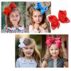 image16PCS 8quot Large Cheer Hair Bows Ponytail Holder Elastic Band and 30 Colors 6 Inch Hair Bows Clips for Girls Toddler Infants Kids Teens Children