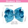 image16PCS 8quot Large Cheer Hair Bows Ponytail Holder Elastic Band and 30 Colors 6 Inch Hair Bows Clips for Girls Toddler Infants Kids Teens Children