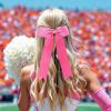 imageOAOLEER 16pcs Cheer Hair Bows for Cheerleader College Style Long Tail Skinny Cheer Bow Elastic Hair Tie Bows for Teens Girls Softball Competition Sports Cheerleaders WhitePink