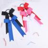imageOAOLEER 16pcs Cheer Hair Bows for Cheerleader College Style Long Tail Skinny Cheer Bow Elastic Hair Tie Bows for Teens Girls Softball Competition Sports Cheerleaders WhiteBlack