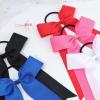 imageOAOLEER 16pcs Cheer Hair Bows for Cheerleader College Style Long Tail Skinny Cheer Bow Elastic Hair Tie Bows for Teens Girls Softball Competition Sports Cheerleaders WhitePink