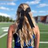 imageOAOLEER 16pcs Cheer Hair Bows for Cheerleader College Style Long Tail Skinny Cheer Bow Elastic Hair Tie Bows for Teens Girls Softball Competition Sports Cheerleaders WhiteBlack