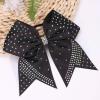 imageOaoleer 12PCS Glitter Cheer Hair Bows for Cheerleading 7inch Large Jumbo Cheer Bow with Ponytail Holder for Teen Girls Softball Cheerleader BlueBlack