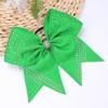 imageOaoleer 12PCS Glitter Cheer Hair Bows for Cheerleading 7inch Large Jumbo Cheer Bow with Ponytail Holder for Teen Girls Softball Cheerleader BlueGreen