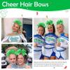 imageOaoleer 12PCS Glitter Cheer Hair Bows for Cheerleading 7inch Large Jumbo Cheer Bow with Ponytail Holder for Teen Girls Softball Cheerleader BlueGreen