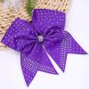 imageOaoleer 12PCS Glitter Cheer Hair Bows for Cheerleading 7inch Large Jumbo Cheer Bow with Ponytail Holder for Teen Girls Softball Cheerleader BluePurple