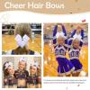 imageOaoleer 12PCS Glitter Cheer Hair Bows for Cheerleading 7inch Large Jumbo Cheer Bow with Ponytail Holder for Teen Girls Softball Cheerleader BlueWhite