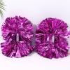 imageOaoleer 3pcs Cheerleading Pom Poms with Baton Handle Cheer Bows for Team Spirit Sports Dance Cheering Kids Adults Blue and SilverHot Pink