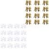image16PCS 8quot White ampamp 12PCS 7quot Gold Glitter Large Cheer Hair Bows Ponytail Holder Elastic Band Handmade for Cheerleading Teen Girls College Sports