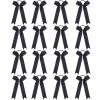 imageOAOLEER 16pcs Cheer Hair Bows for Cheerleader College Style Long Tail Skinny Cheer Bow Elastic Hair Tie Bows for Teens Girls Softball Competition Sports Cheerleaders WhiteBlack