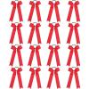 imageOAOLEER 16pcs Cheer Hair Bows for Cheerleader College Style Long Tail Skinny Cheer Bow Elastic Hair Tie Bows for Teens Girls Softball Competition Sports Cheerleaders WhiteRed
