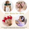 image40Pcs 35Inch Hair Bows Clips for Baby Girls Oaoleer Neutral Linen Pigtail Bows Double Bun Ponytail Bow Hair Barrettes Accessories for Babies Infant Toddlers Kids in PairsHair BowsSatin