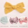 image40Pcs 35Inch Hair Bows Clips for Baby Girls Oaoleer Neutral Linen Pigtail Bows Double Bun Ponytail Bow Hair Barrettes Accessories for Babies Infant Toddlers Kids in PairsToddler Bows 1