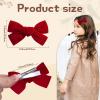 image40Pcs 35Inch Hair Bows Clips for Baby Girls Oaoleer Neutral Linen Pigtail Bows Double Bun Ponytail Bow Hair Barrettes Accessories for Babies Infant Toddlers Kids in PairsVelvet Bows