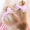 image40Pcs 35Inch Hair Bows Clips for Baby Girls Oaoleer Neutral Linen Pigtail Bows Double Bun Ponytail Bow Hair Barrettes Accessories for Babies Infant Toddlers Kids in PairsTulle Bows