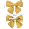 image40Pcs 35Inch Hair Bows Clips for Baby Girls Oaoleer Neutral Linen Pigtail Bows Double Bun Ponytail Bow Hair Barrettes Accessories for Babies Infant Toddlers Kids in PairsToddler Bows 2
