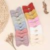 imageOAOLEER 20Pcs 35Inch Hair Bows Clips for Baby Girls Neutral Linen Pigtail Bows Double Bun Ponytail Bow Hair Barrettes Accessories for Babies Infant Toddlers Kids in Pairs Linen BowsB