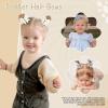 imageOAOLEER 2inch Baby Hair Clips 24 Pieces12 Pairs Fully Lined Baby Bows Hair Pins for Baby Girls Infants Toddlers 12 Colors in Pairs Style CStyle A24pcs
