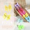 imageOAOLEER 2inch Baby Hair Clips 24 Pieces12 Pairs Fully Lined Baby Bows Hair Pins for Baby Girls Infants Toddlers 12 Colors in Pairs Style CStyle A48pcs