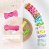 imageOAOLEER 2inch Baby Hair Clips 24 Pieces12 Pairs Fully Lined Baby Bows Hair Pins for Baby Girls Infants Toddlers 12 Colors in Pairs Style CStyle B48pcs