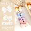 imageOAOLEER 2inch Baby Hair Clips 24 Pieces12 Pairs Fully Lined Baby Bows Hair Pins for Baby Girls Infants Toddlers 12 Colors in Pairs Style CStyle D24pcs