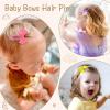 imageOAOLEER 2inch Baby Hair Clips 24 Pieces12 Pairs Fully Lined Baby Bows Hair Pins for Baby Girls Infants Toddlers 12 Colors in Pairs Style CStyle F24pcs