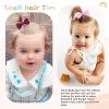 imageOAOLEER 40PCS 2 Inches Baby Hair Ties Toddler Hair Ties with Bows Elastic Ponytail Holders Mini Small For Baby Girls InfantsBaby Hair TiesA