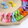 imageOAOLEER 40PCS 2 Inches Baby Hair Ties Toddler Hair Ties with Bows Elastic Ponytail Holders Mini Small For Baby Girls InfantsBaby Hair TiesA