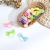 imageOAOLEER 40PCS 2 Inches Baby Hair Ties Toddler Hair Ties with Bows Elastic Ponytail Holders Mini Small For Baby Girls InfantsBaby Hair TiesA
