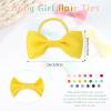 imageOAOLEER 40PCS 2 Inches Baby Hair Ties Toddler Hair Ties with Bows Elastic Ponytail Holders Mini Small For Baby Girls InfantsBaby Hair TiesA
