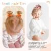 imageOAOLEER 40PCS 2 Inches Baby Hair Ties Toddler Hair Ties with Bows Elastic Ponytail Holders Mini Small For Baby Girls InfantsBaby Hair TiesB