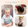 imageOAOLEER 40PCS 2 Inches Baby Hair Ties Toddler Hair Ties with Bows Elastic Ponytail Holders Mini Small For Baby Girls InfantsBaby Hair TiesB