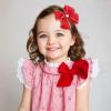 imageOAOLEER 5 2PCS Hair Bows for Girls White Grosgrain Ribbon Bows Hair Alligator Clips Hair Accessories for Girls Infants Toddlers Kids Teens Children WhiteRed