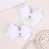 imageOAOLEER 5 2PCS Hair Bows for Girls White Grosgrain Ribbon Bows Hair Alligator Clips Hair Accessories for Girls Infants Toddlers Kids Teens Children WhiteWhite