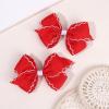 imageOAOLEER 5 2PCS Hair Bows for Girls White Grosgrain Ribbon Bows Hair Alligator Clips Hair Accessories for Girls Infants Toddlers Kids Teens Children WhiteRed