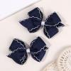 imageOAOLEER 5 2PCS Hair Bows for Girls White Grosgrain Ribbon Bows Hair Alligator Clips Hair Accessories for Girls Infants Toddlers Kids Teens Children WhiteNavy
