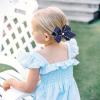 imageOAOLEER 5 2PCS Hair Bows for Girls White Grosgrain Ribbon Bows Hair Alligator Clips Hair Accessories for Girls Infants Toddlers Kids Teens Children WhiteNavy