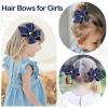 imageOAOLEER 5 2PCS Hair Bows for Girls White Grosgrain Ribbon Bows Hair Alligator Clips Hair Accessories for Girls Infants Toddlers Kids Teens Children WhiteNavy