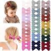 image40Pcs 35Inch Hair Bows Clips for Baby Girls Oaoleer Neutral Linen Pigtail Bows Double Bun Ponytail Bow Hair Barrettes Accessories for Babies Infant Toddlers Kids in PairsHair BowsB