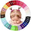imageOAOLEER 2inch Baby Hair Clips 24 Pieces12 Pairs Fully Lined Baby Bows Hair Pins for Baby Girls Infants Toddlers 12 Colors in Pairs Style CStyle B48pcs
