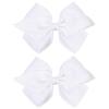 imageOAOLEER 5 2PCS Hair Bows for Girls White Grosgrain Ribbon Bows Hair Alligator Clips Hair Accessories for Girls Infants Toddlers Kids Teens Children WhiteWhite
