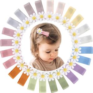 imageOAOLEER 2inch Baby Hair Clips 24 Pieces12 Pairs Fully Lined Baby Bows Hair Pins for Baby Girls Infants Toddlers 12 Colors in Pairs Style CStyle E24pcs