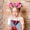 imageOAOLEER 6PCS Hair Bows for Girls Rainbow Pink Grosgrain Ribbon Bow With Alligator Hair Clips Girl Hair Accessories for Toddler Kids Teen Rainbow BowsPink Bows