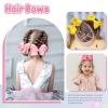 imageOaoleer 20PCS 8 Inch Hair Bows for Girls Grosgrain Ribbon Toddler Hair Accessories with Alligator Clips for Toddlers Baby Girls Kids Teens in Pairs20pcs hair bows500pcs hair ties