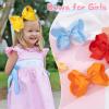 imageOaoleer 20PCS 8 Inch Hair Bows for Girls Grosgrain Ribbon Toddler Hair Accessories with Alligator Clips for Toddlers Baby Girls Kids Teens in Pairs8 Inch StyleD