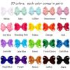 imageOaoleer 40Pcs 45quot Hair Bows Clips Grosgrain Ribbon Alligator Clips Barrettes Hair Accessories for Baby Girls Infants Toddlers Kids Teens Children 45 Inch 20 Colors in Pairs3 Inch Pack of 4020 Colors