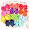 imageOaoleer Hair Bows 30 Colors 4 Inch Grosgrain Ribbon Bows Alligator Clips Hair Barrettes Hair Accessories for Girls Toddler Infants Kids Teens Children6 InchDoubledeck