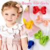 imageOaoleer Hair Bows 30 Colors 4 Inch Grosgrain Ribbon Bows Alligator Clips Hair Barrettes Hair Accessories for Girls Toddler Infants Kids Teens Children3 Inch Pack of 40