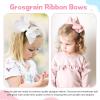 imageOaoleer Hair Bows 30 Colors 4 Inch Grosgrain Ribbon Bows Alligator Clips Hair Barrettes Hair Accessories for Girls Toddler Infants Kids Teens Children6 Inch Pack of 40